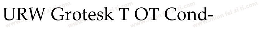 URW Grotesk T OT Cond字体转换